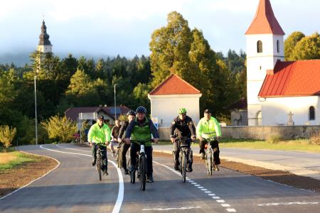Otvoritev hodnika in kolesarske steze Cerknica  Dolenje Jezero 39 FOTO LJUBO VUKELIČ